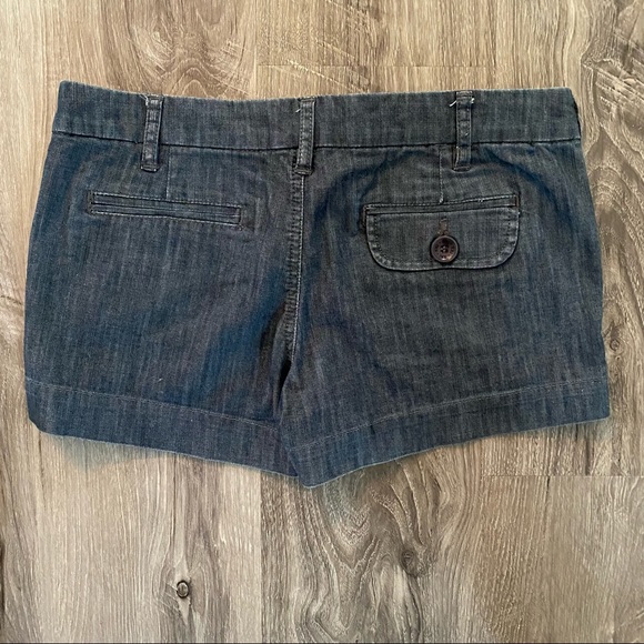 Dark denim stretch chino shorts - Picture 2 of 4